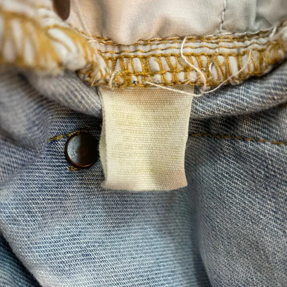 Free People We The Free Studded Denim Shorts Women's 28 Acid Wash Cutoff